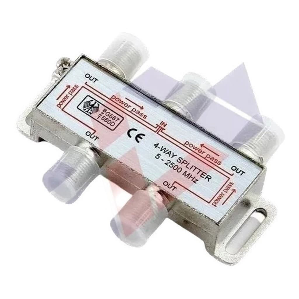 Divisor De Sinal De Antena Tv 1x4 Uhf Vhf Blindado 5~2500