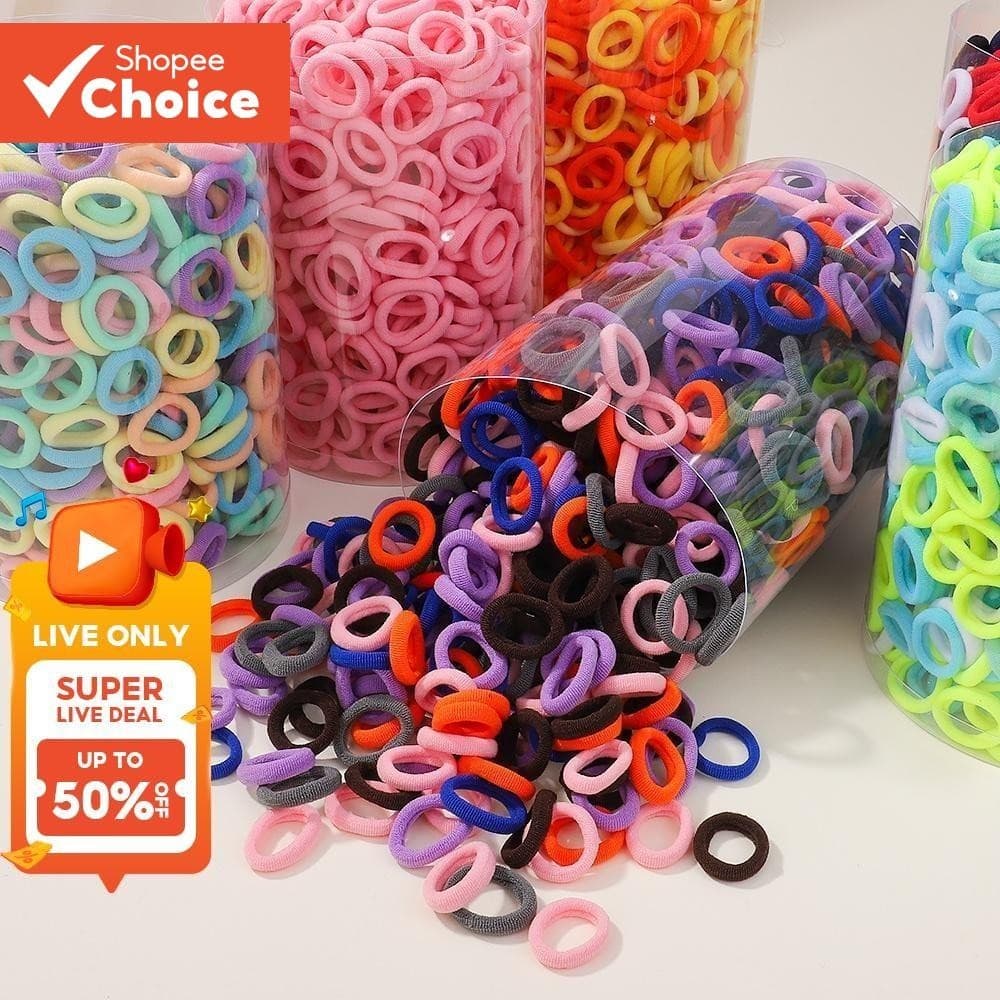 100 Peças Faixas De Cabelo Coloridas Para Meninas Macias Sem Emaranhados Suportes De Rabo De Cavalo Conjunto De Laços In