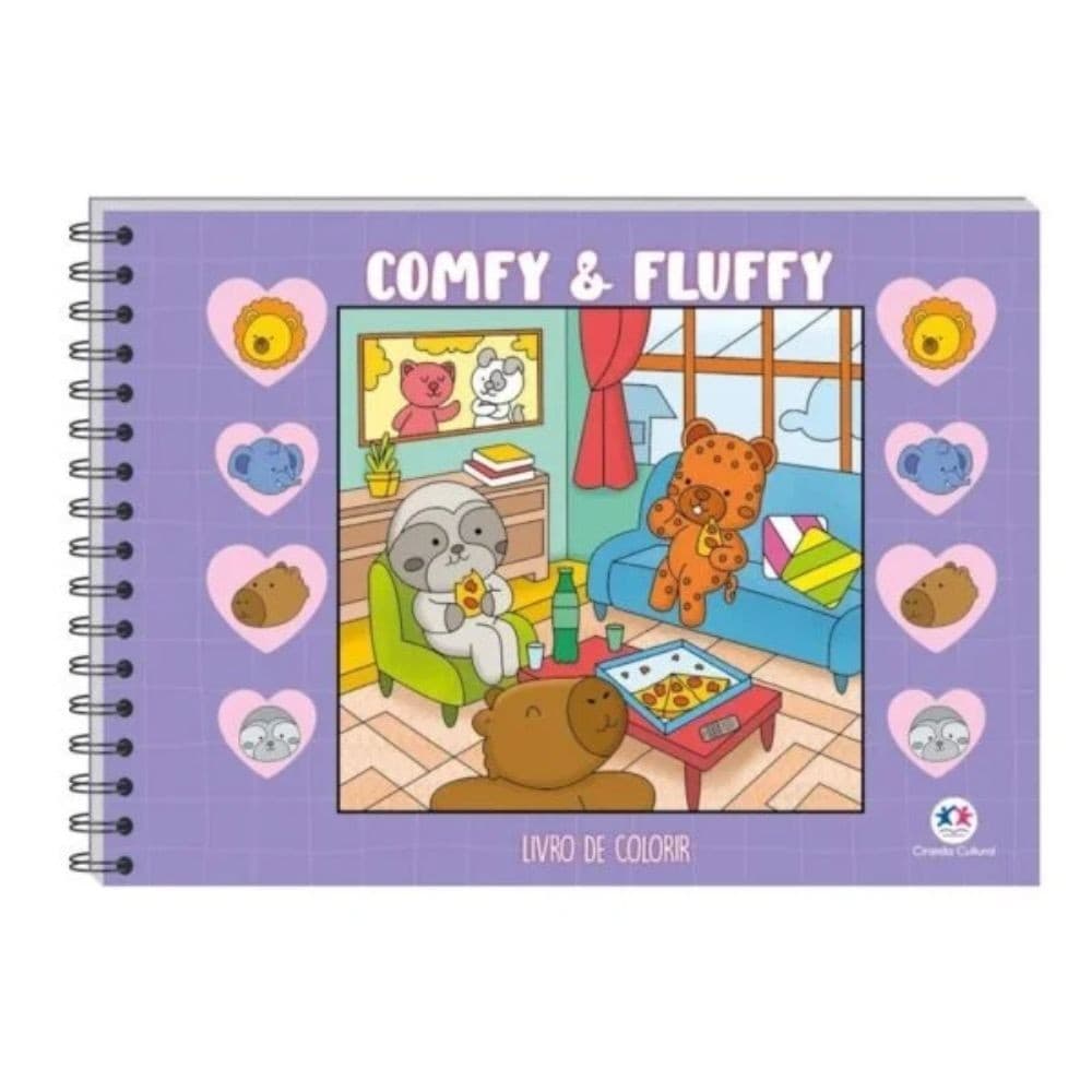 Livro de Colorir Comfy & Fluffy Lilas Ciranda Cultural
