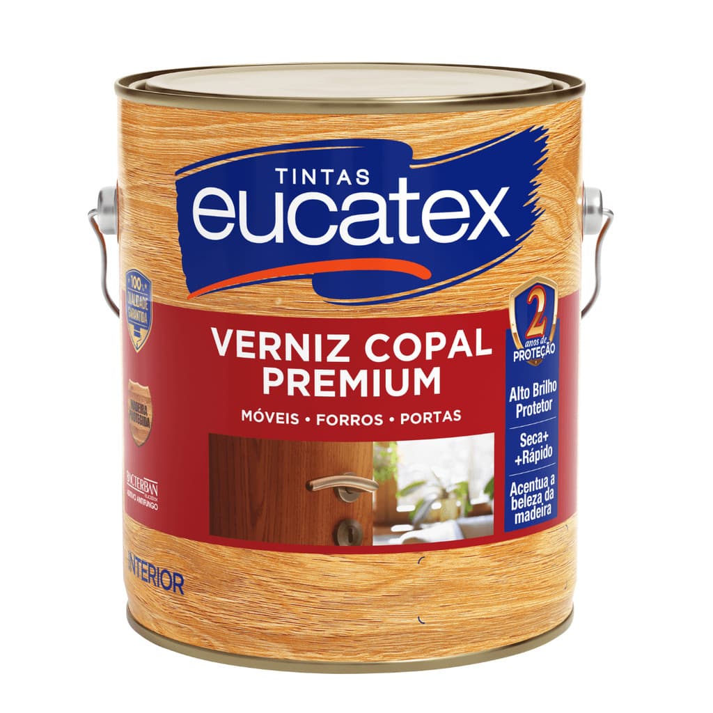 Verniz Natural Brilhante Copal 3,6 Litros - EUCATEX
