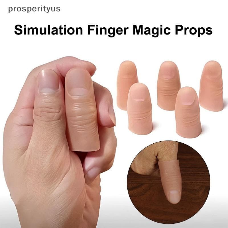 [prosperityus] Membros Próteses Dedos Falsos Berços Simulados Cortadas Luvas De Silicone Desaparecem Para Jogar Adereços