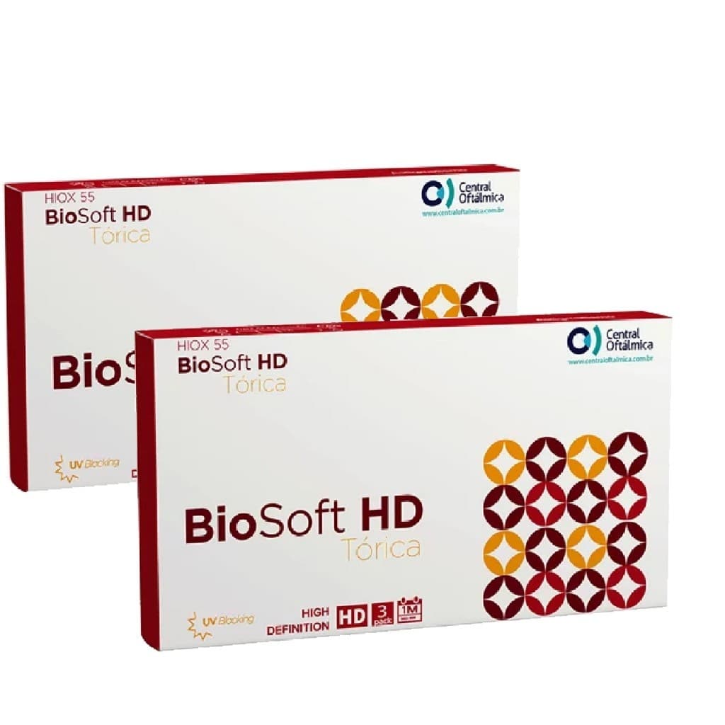 02 Caixas Lente De Contato Biosoft Hd Torica Astigmatismo