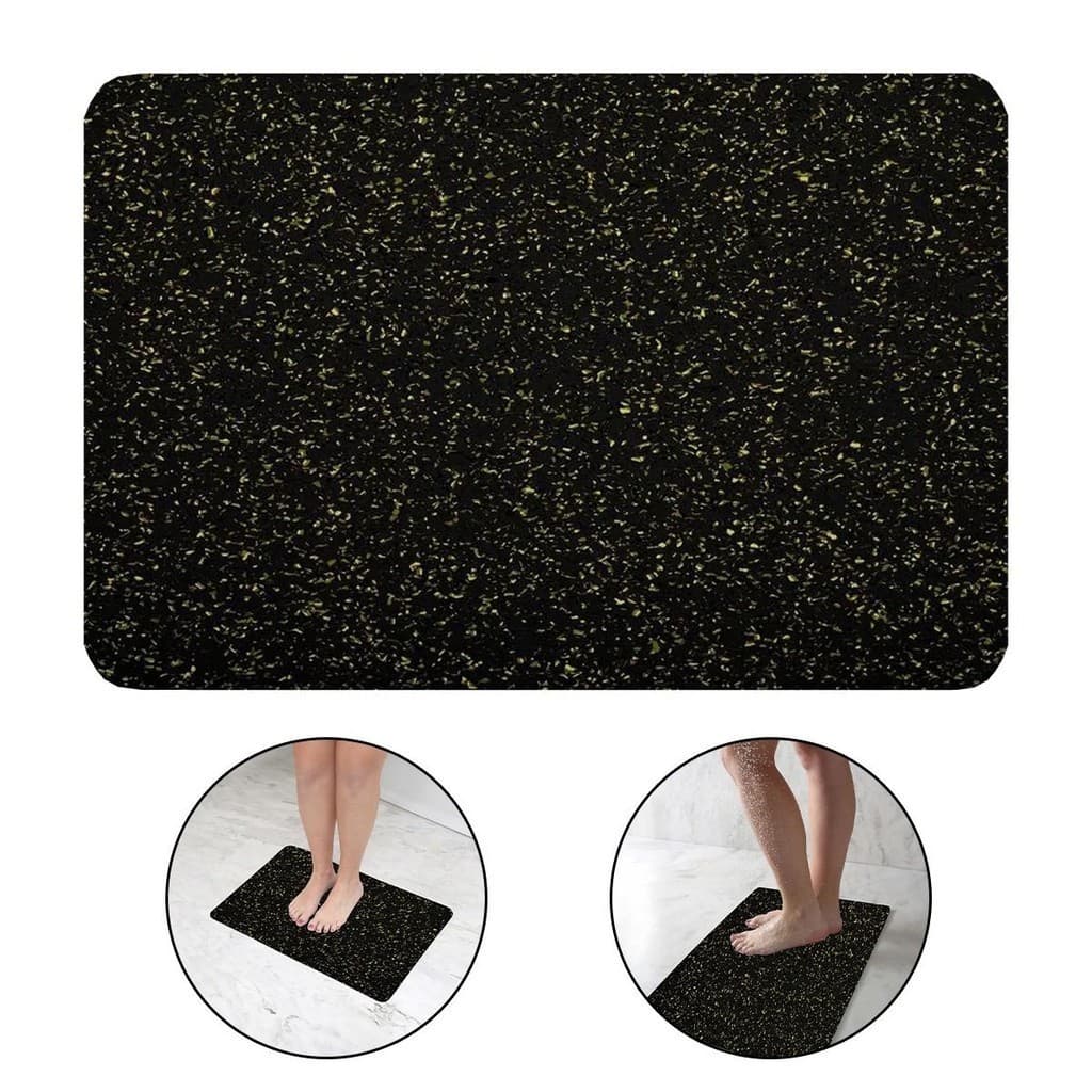 Tapete de Banheiro Box Emborrachado Antiderrapante Preto 60x40cm  Rubberkap - Kapazi