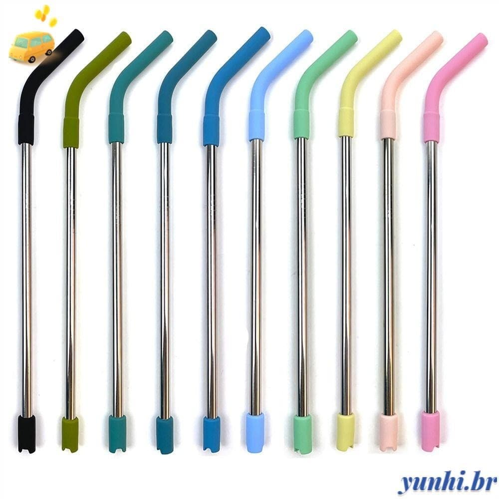 Canudos YUNHI , Com Pontas De Silicone Retos De Aço Inoxidável , Resistência A Altas Temperaturas