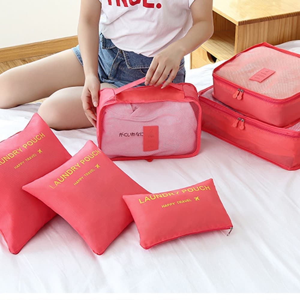 Kit 6 Bolsas Organizador Mala Roupas Bagagem Fundamentos De Viagem