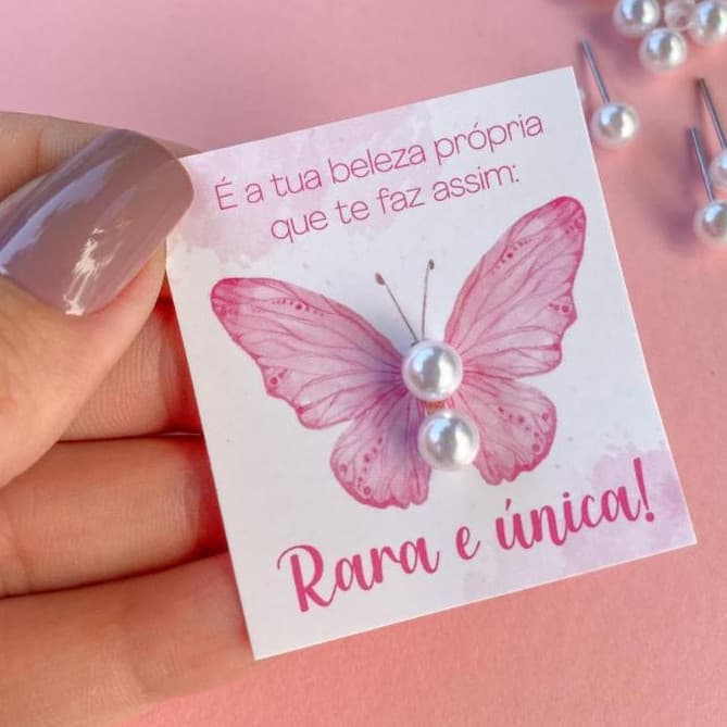 Kit Tag Mini Cartão ja Furadas + Brincos de Perola 6mm com Tarraxas