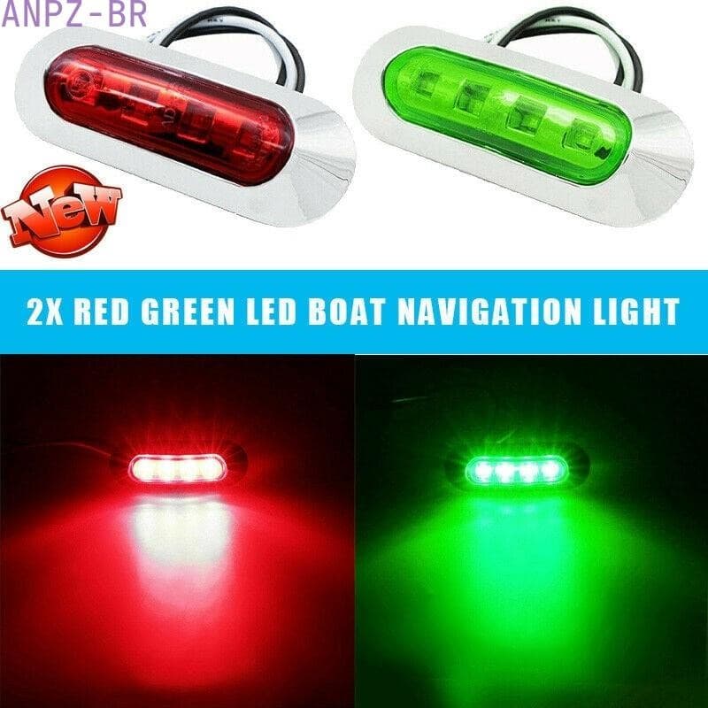 2x Durável LED Barco Navegação Luz Deck À Prova Dwaterproof Água Arco Pontão Luzes 12-24V