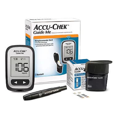 Accu-Chek Guide Kit Medidor de Glicose Glicosimetro Roche + 10 Tiras