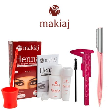 Henna De Sobrancelha E Kit Com Régua Faca Para Design ,