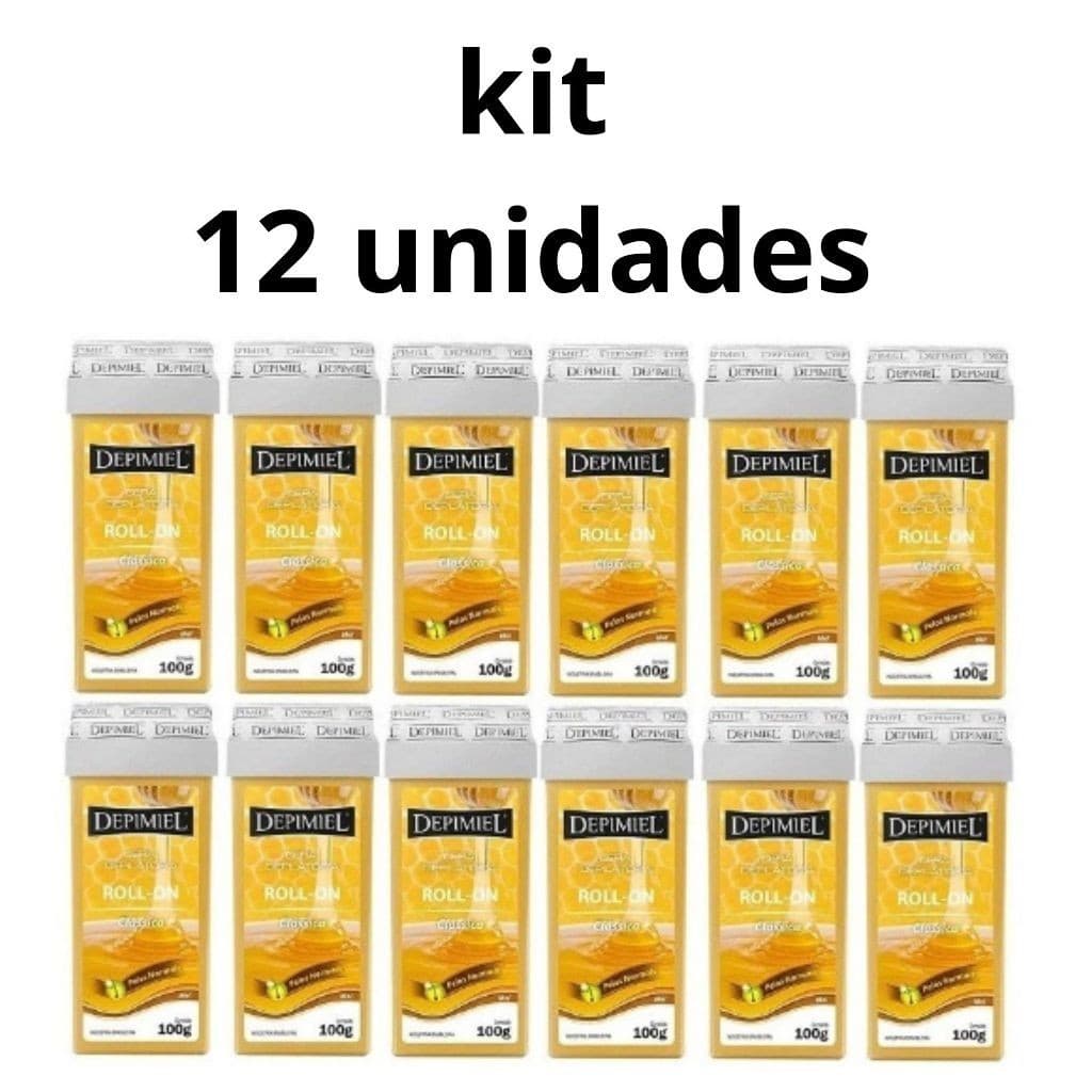 Kit 12 Refil Cera Depimiel Rollon Clássica 100g