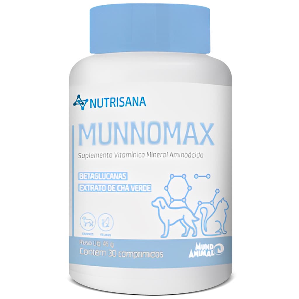 Munnomax 30 Compr Suplemento Nutrisana P Cães/Gatos 45g