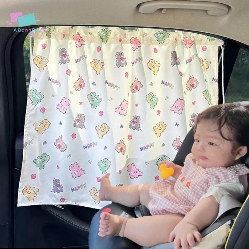 Abongbanghn 1PC Universal Carro Sun Sombra Cortinas Bonito Dos Desenhos Animados Urso Estilo Do Janela Lateral Traseira 
