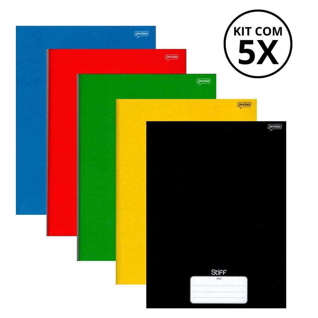 Kit Com 05 Caderno Brochura 80 Fls Capa dura - STIFF