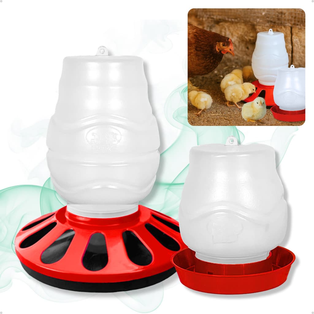 Comedouro 3,5 Kg e Bebedouro 2 L Alimentador Automático Aves Galinha Pintinho Granja Galinheiro