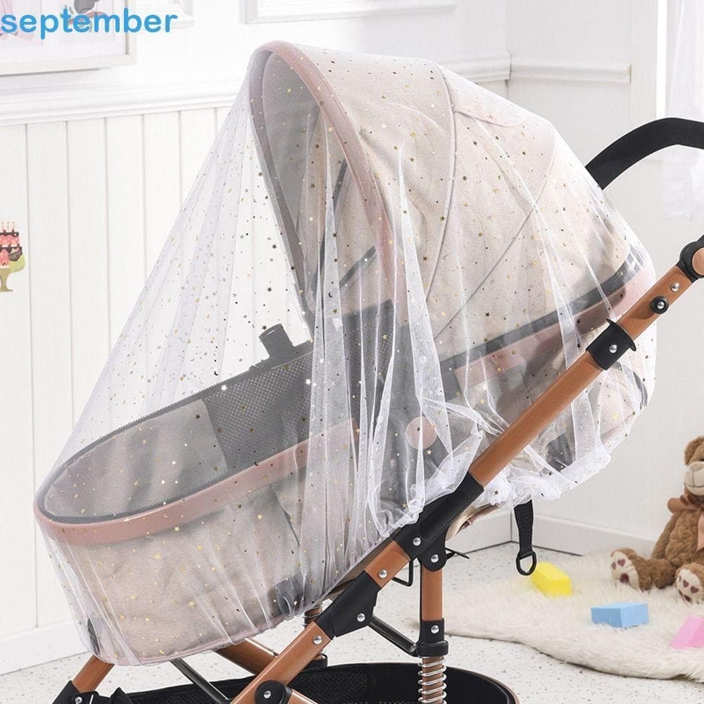 SEPTEMBERB Cortina Mosquiteira Para Carrinho De Bebê , Proteção UV Útil , Gaze Multiuso , Rede Anti-mosquito