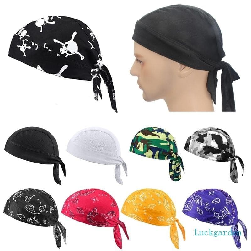 Chapéu Bandana Pirata Luckgarden Slouchy Turban Cabeça Hipopótamo Respirável