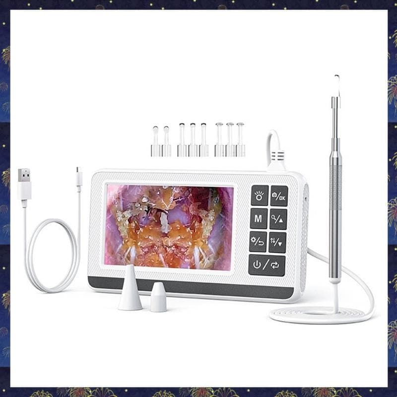 (Pwxs) Colher De Ouvido Com Luz Visível Digital , Câmera Otoscópio , Limpador Inteligente , Para Limpeza , Endoscópio