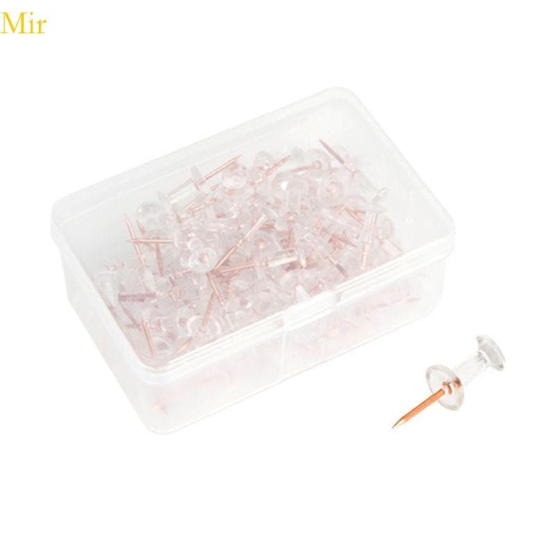 Mir 100 Peças Alfinetes Transparentes Ouro , Para Placa Polegar , Desenho Foto