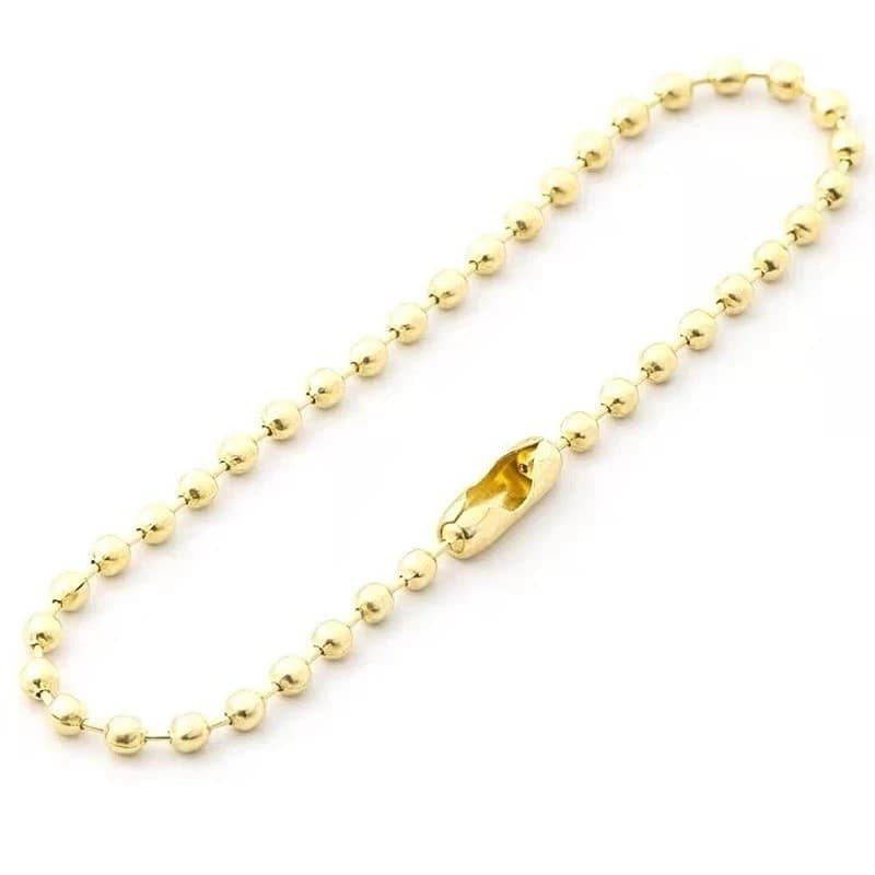 150PCS Corrente De Bolinha Com Canoa 10cm X 2,4mm Tag Chaveiro