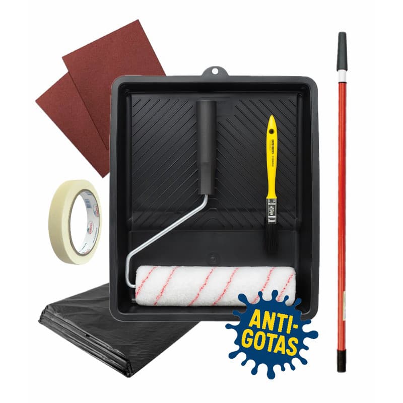 Kit Pintura Anti-Gotas Pinta Tudo Completo C/ Rolo 23cm + 3 Peças (+ 2 Opções de kit)