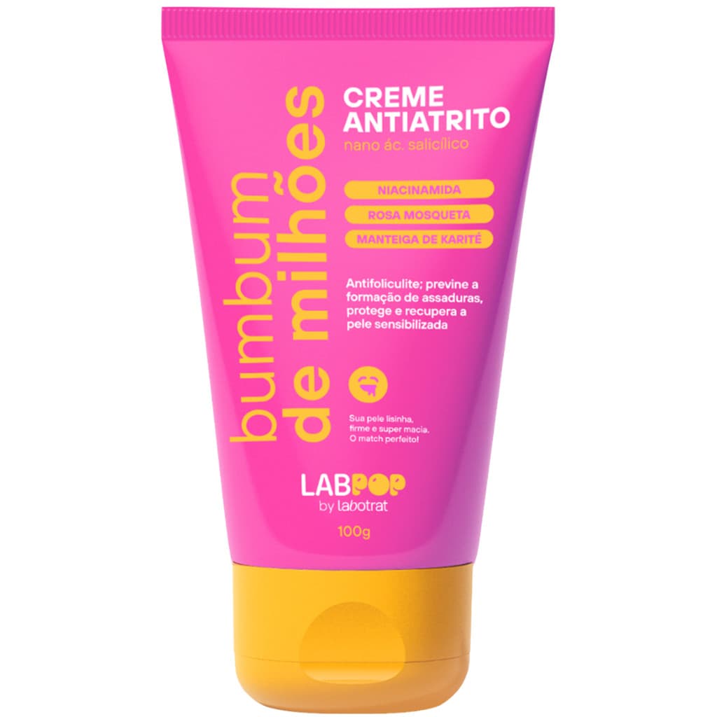 Creme Antiatrito E Foliculite Bumbum De Milhões Labotrat Niacinamida E Rosa Mosqueta 100g