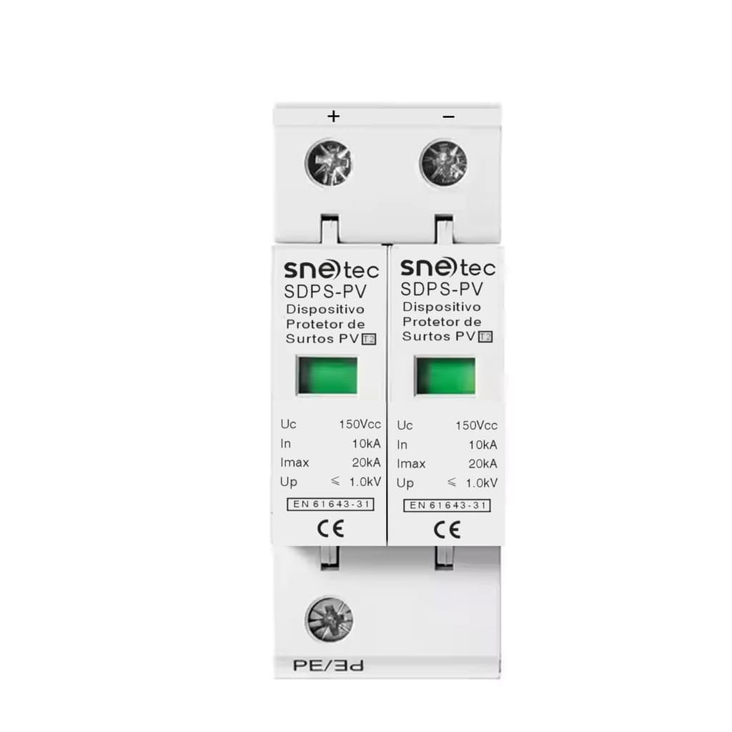 DPS Snetec Protetor De Surtos 10/20kA 150V DC Painel Solar
