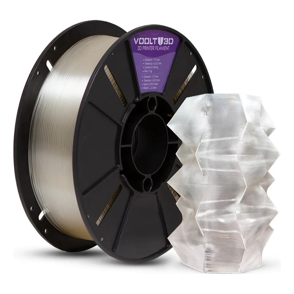 Filamento PET-G HF Premium Natural Translúcio - 1KG