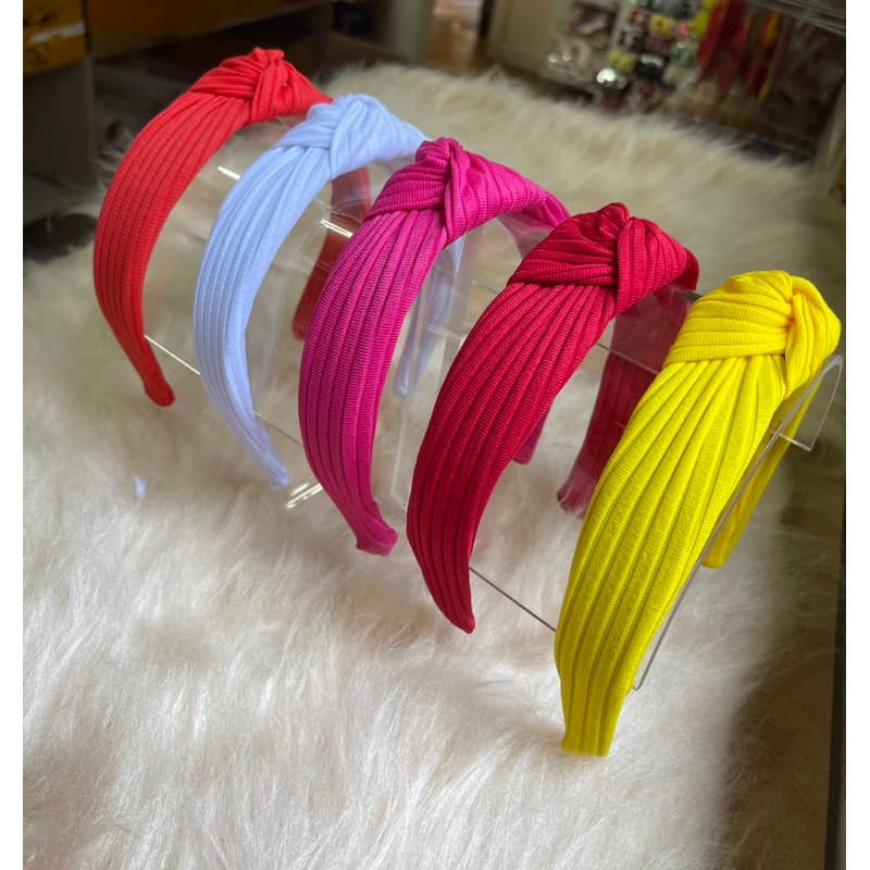 Tiara de Nó canelada turbante Feminina