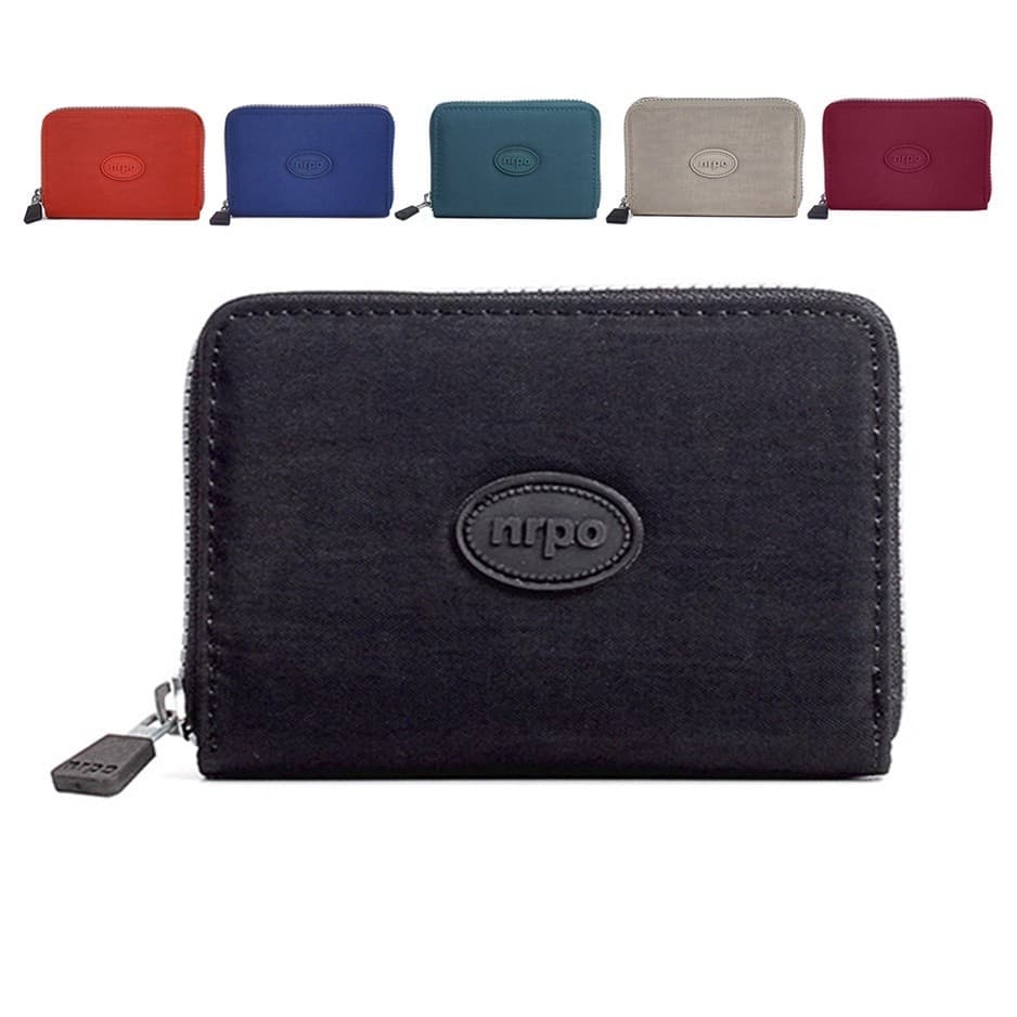 Carteira de Nylon Impermeável Ziper Divisórias NRPO