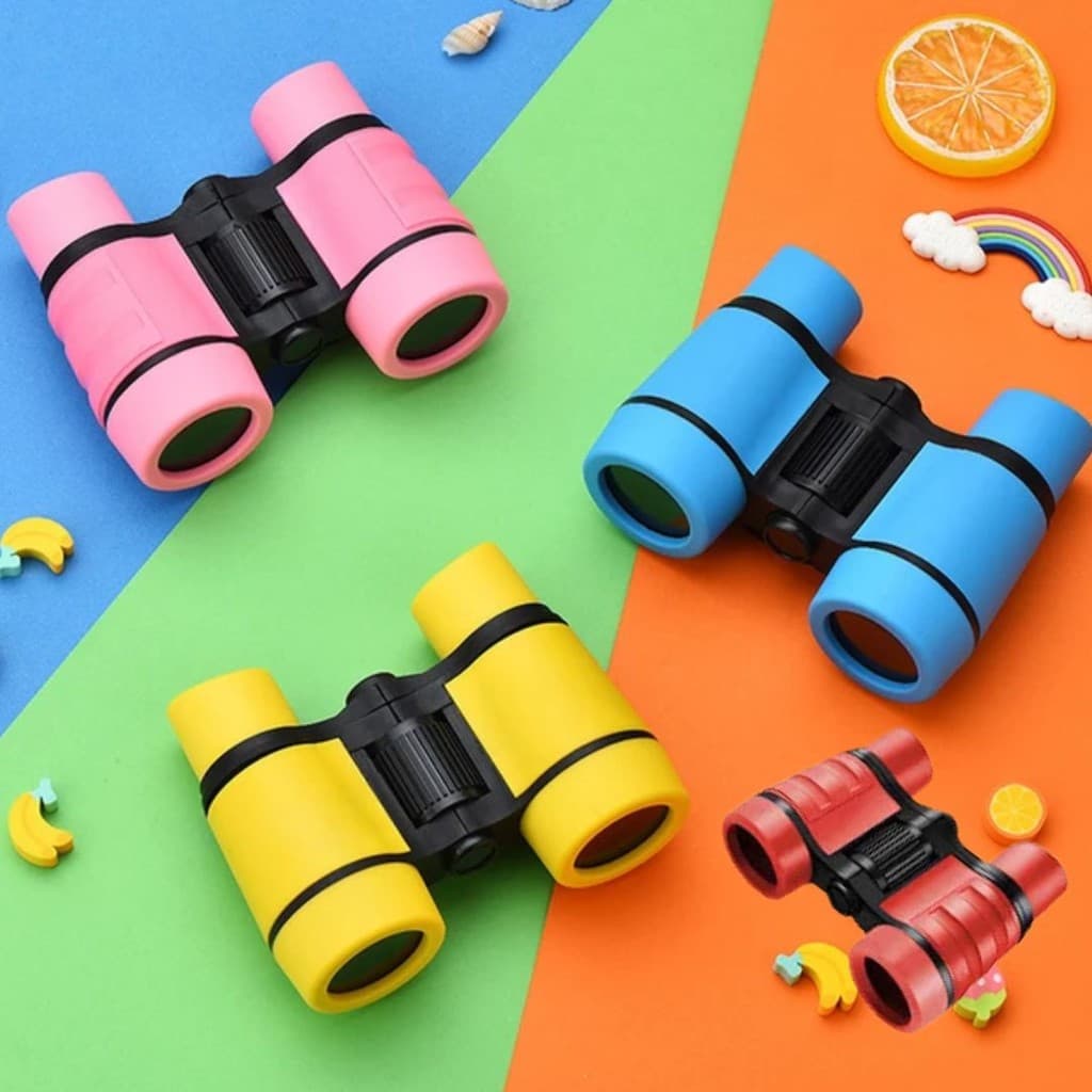 Binóculos de borracha exclusivos para crianças, diversão e aprendizagem, brinquedos inteligentes, personalizados