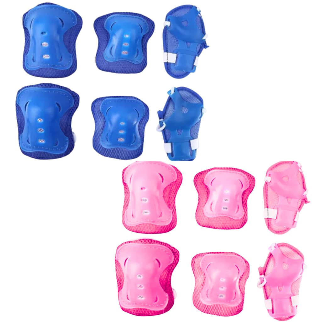 KIT Proteção Segurança Infantil Skate Bike Bicicleta Patins Patinete Joelheira Luva Cotoveleira Munhequeira