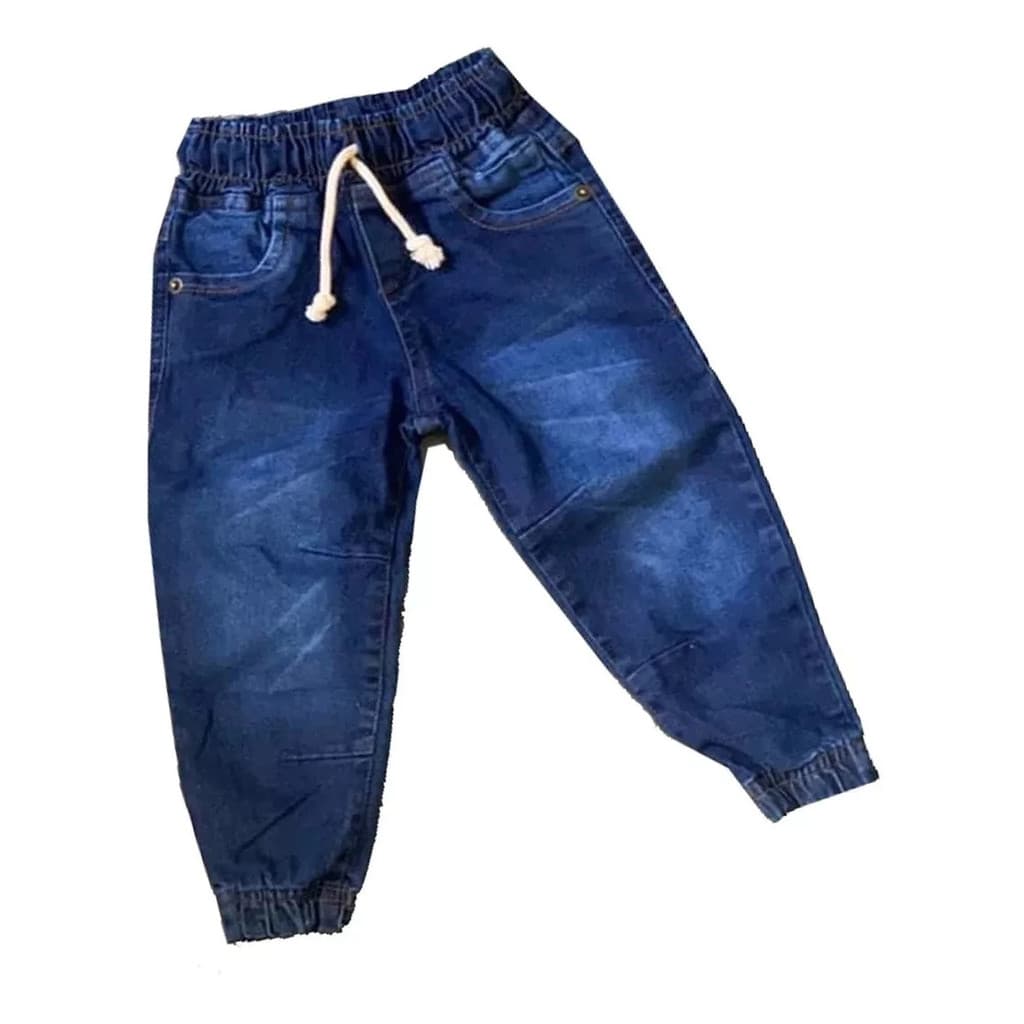Calça Jogger Jeans Infantil Menino - Calça Jeans Blogueiro Masculina Infantil 1 a 8 Anos.
