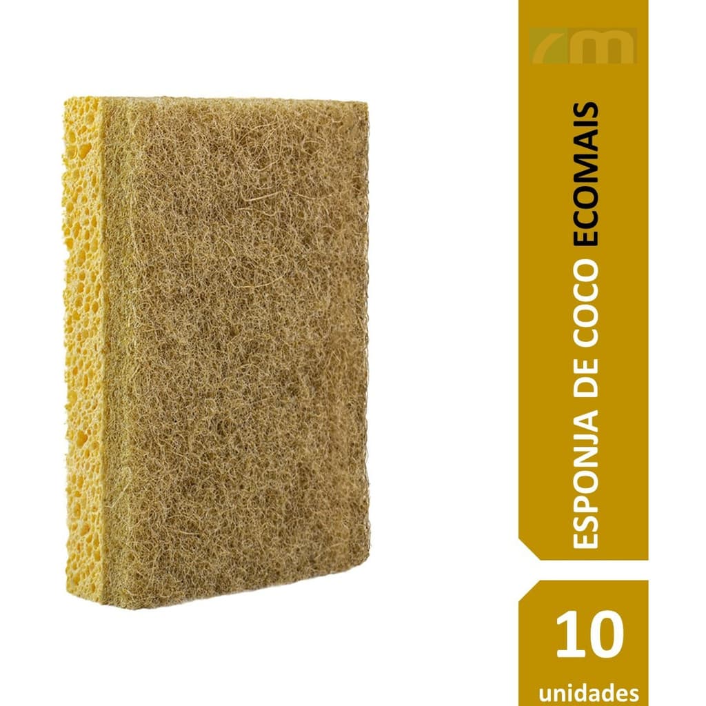 Kit 10 Esponja De Coco Bucha Mágica Para Cozinha Akora Ecomais