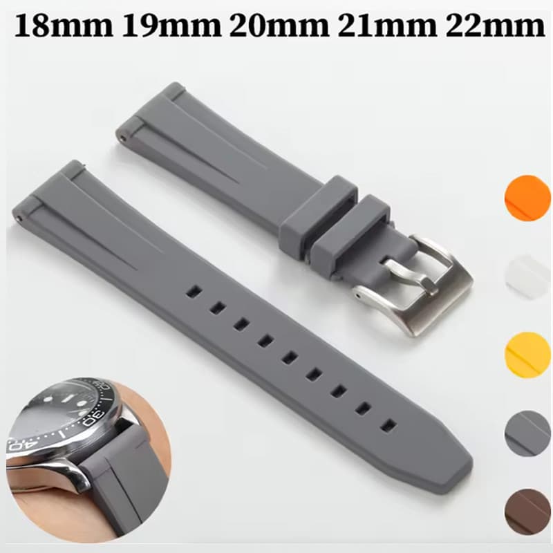 18mm 19mm 20mm 21mm 22mm Pulseira De Borracha Para Relógio De Silicone Macio Masculino Feminino À Prova Dwaterproof Água