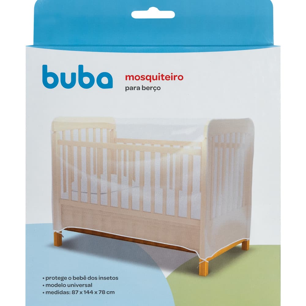 Tela Mosquiteiro Com Elástico Proteção Contra Insetos Para Berço Bebê Buba