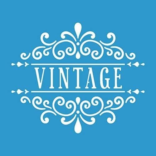 Stencil Litoarte  10 x 10 cm - ST-X-329 Selo Vintage