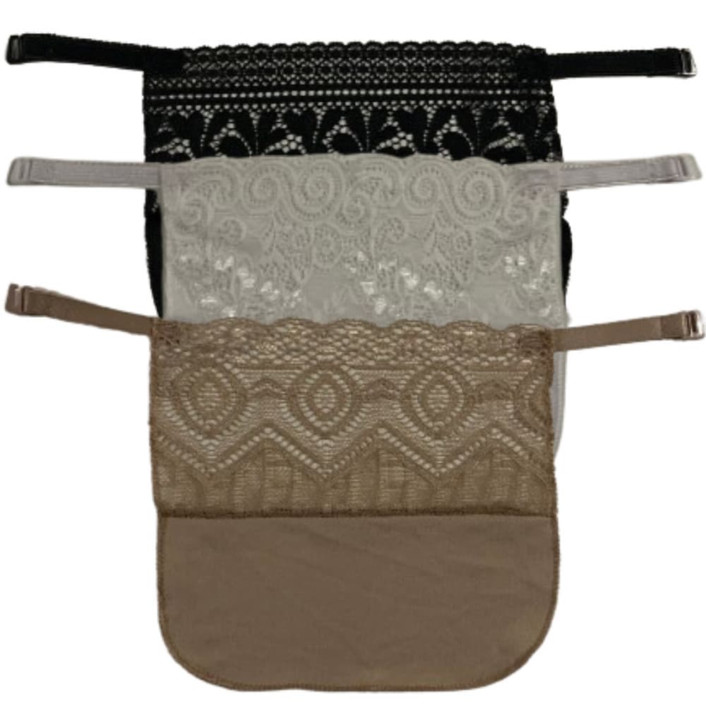 Kit 3 Tapa Decote Para Roupas E Sutiãs Renda Disfarça Decote Cobre Colo Acessórios Para Roupas