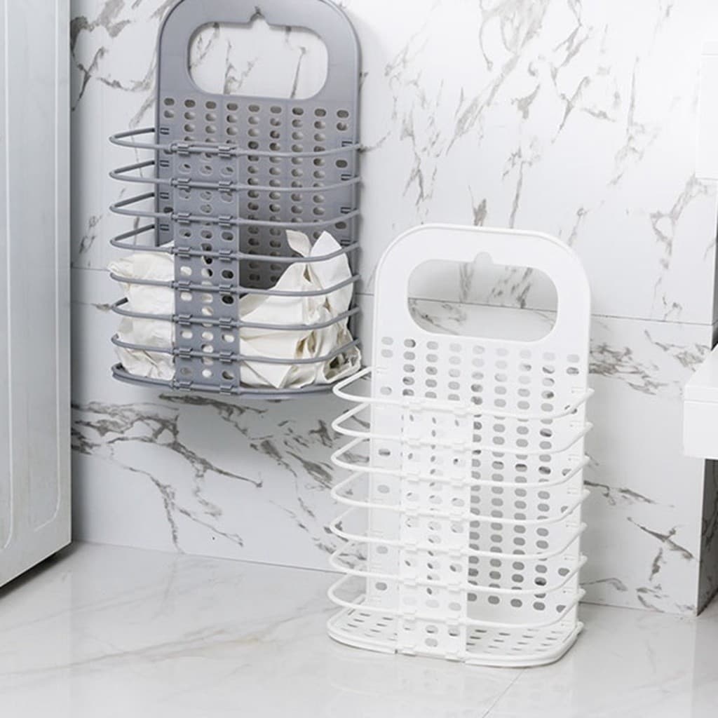 Cesto para Roupa Suja Dobrável De Parede Organizador Multiuso