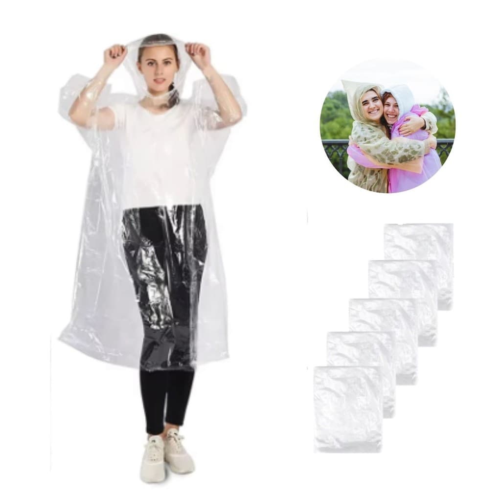 5 Capa De Chuva Proteção Para Eventos Descartável Barata