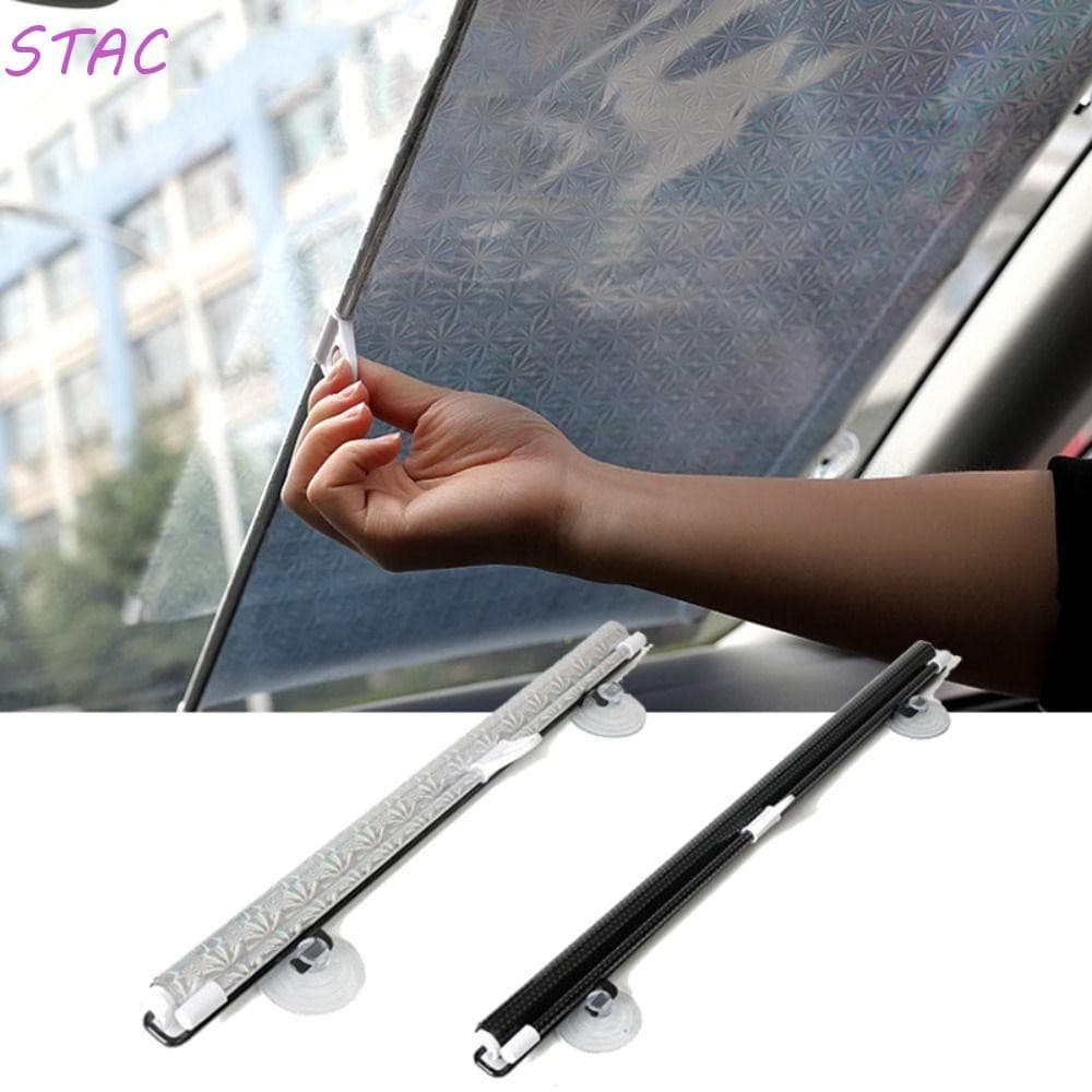 STAC Pára-Brisa Do Carro Sol Anti-UV Cortina Universal Proteção Rolando Retrátil Janela Viseira Cego Capa Escudo