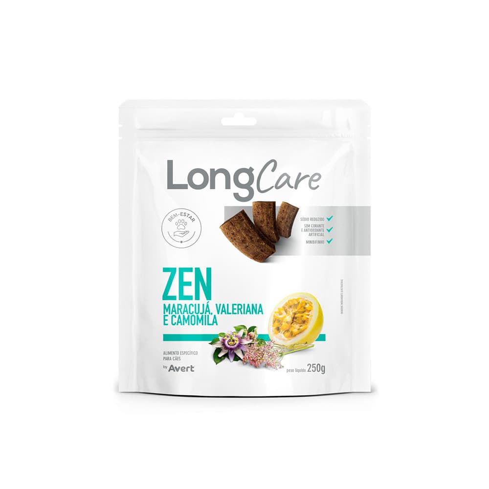 Longcare Zen Maracujá Valeriana e Camomila 250g Bifinho para Cães