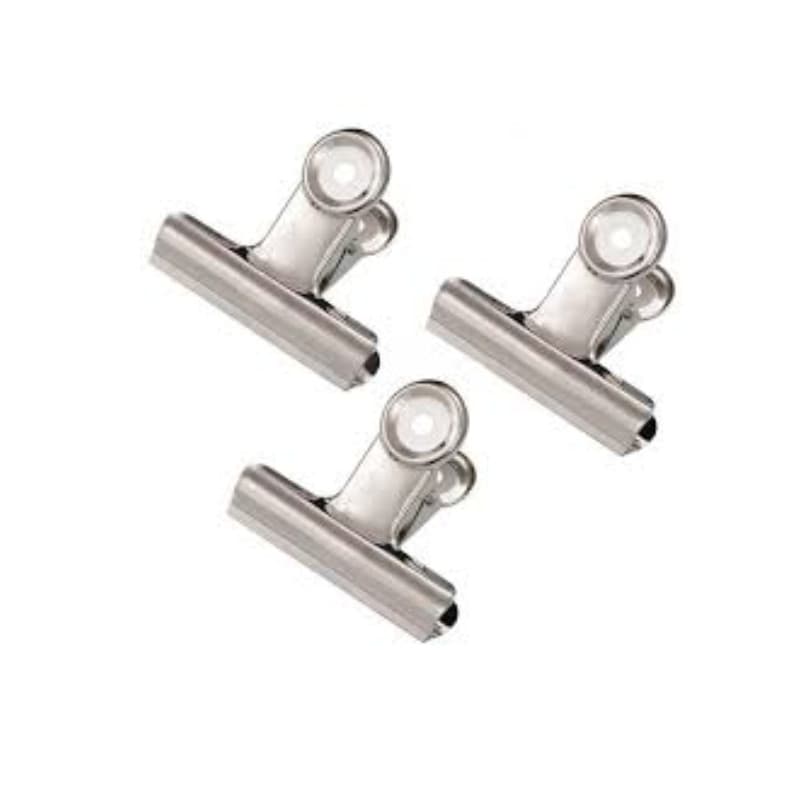 Kit 10-50 Unidades Clips Borboleta Prendedor De Papel Binder 6#22mm  Prata