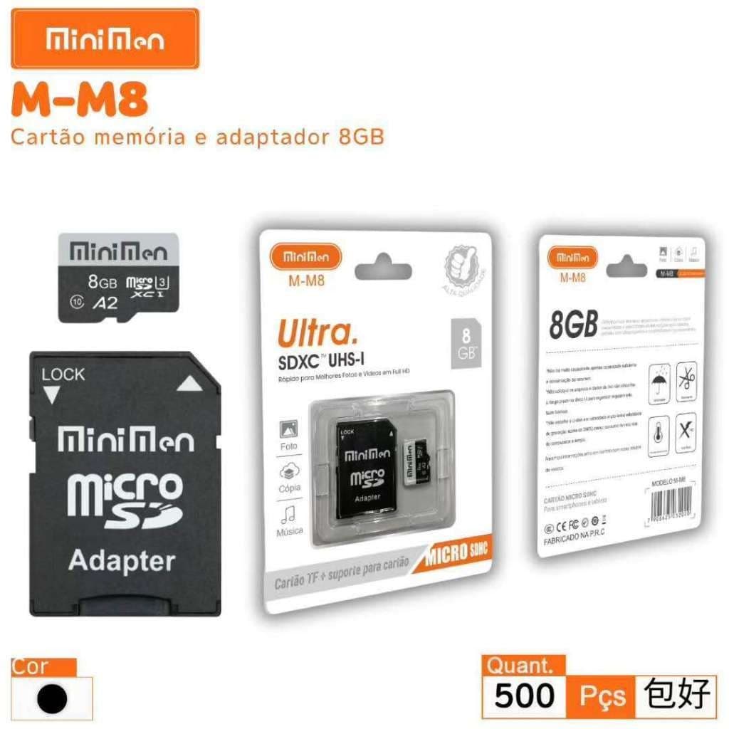 memória e adaptador 4GB 8GB 16GB 32GB 64GB 128GB