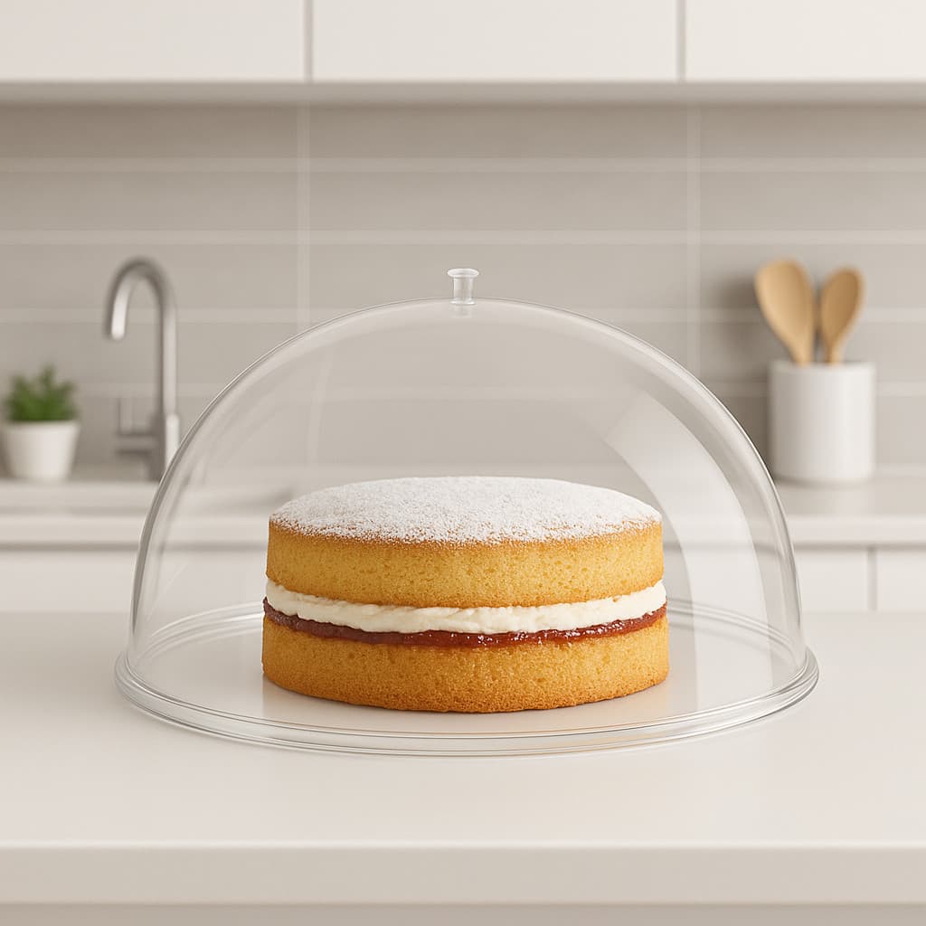 Protetora de Bolo Alimento Cúpula Redonda Cristal Media 22cm 
