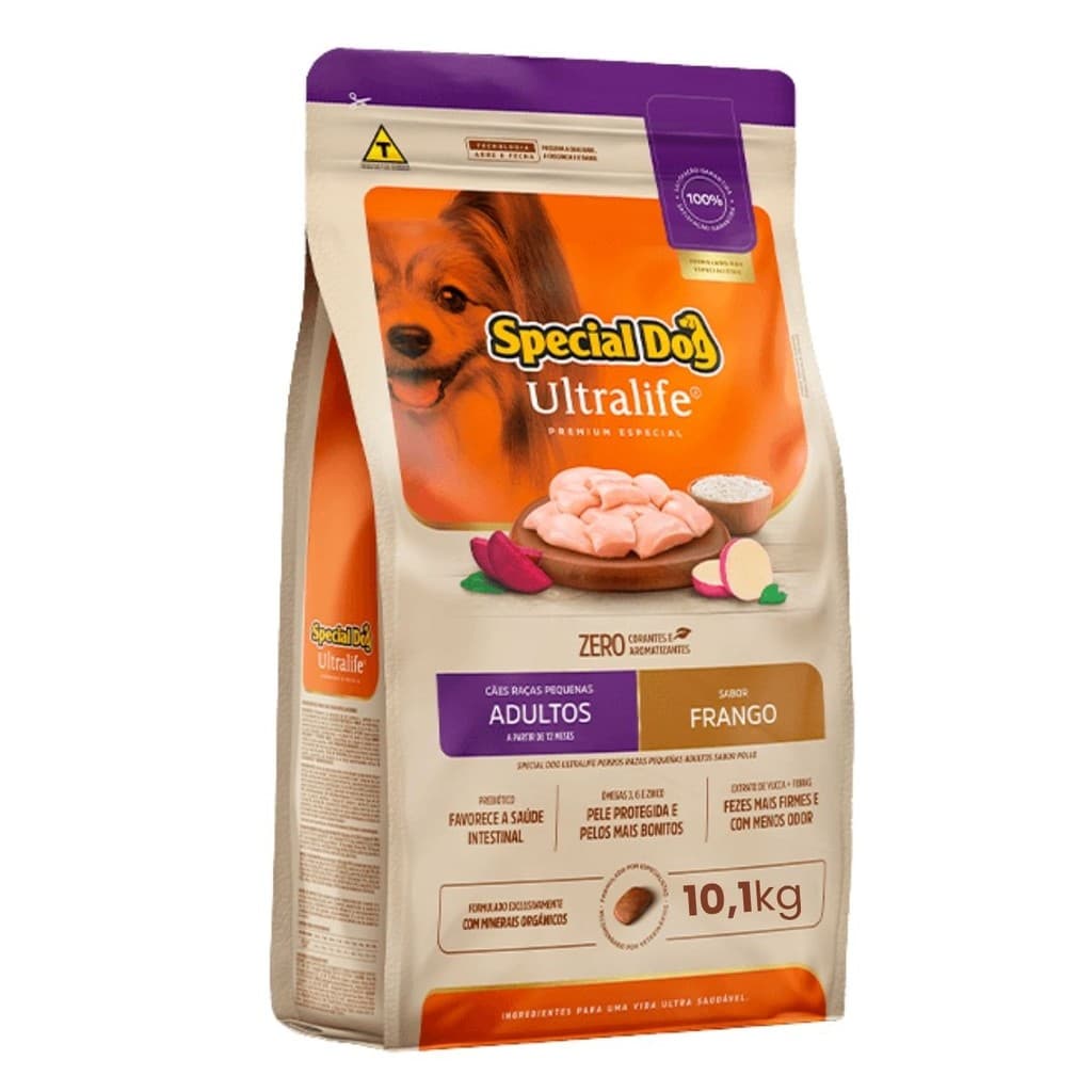 Ração Special Dog Ultralife Adultos Raças Pequenas Sabor Frango - 10,1Kg