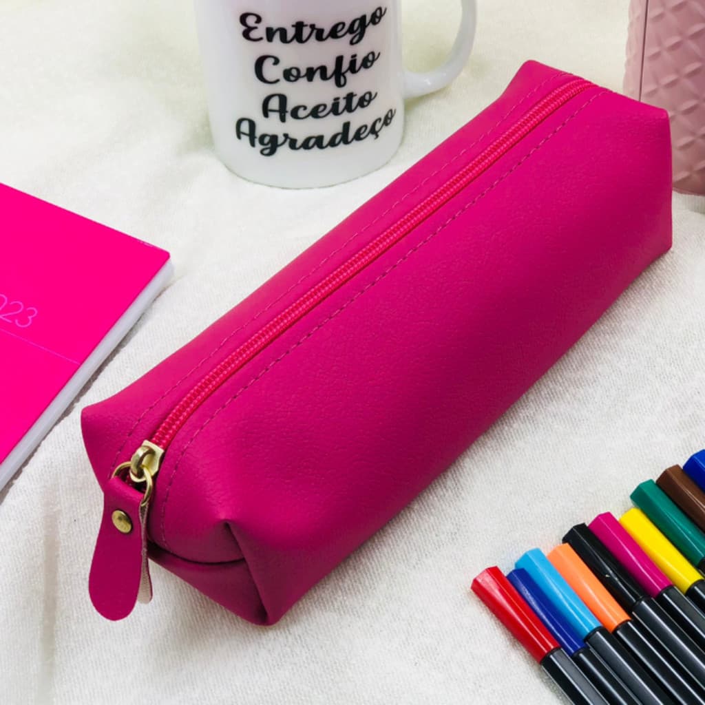 1 Estojo Estojos Escolar Liso Simples 1 Divisórias Multiuso Universal Vários Modelos