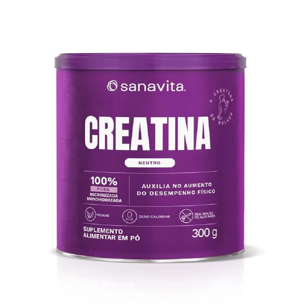 Creatina Monohidratada Lata 300g - Sanavita
