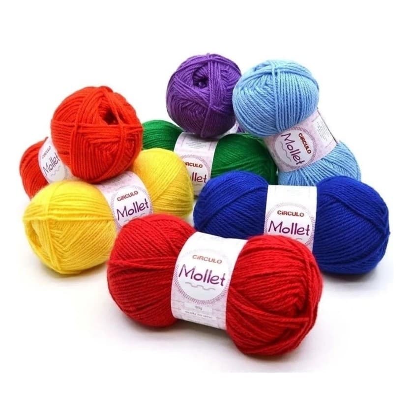 LÃ MOLLET CÍRCULO NOVELO 100G 200M KIT 5 UNIDADES