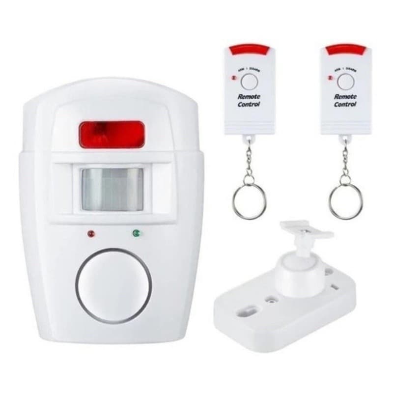Kit Alarme Residencial Sem Fio Sensor De Presença + 2 Controles + 1 Suporte De Fixação.