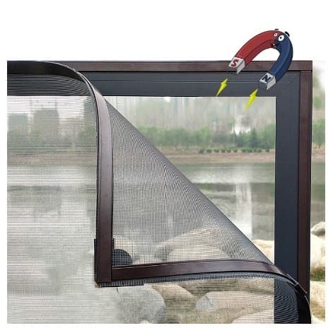 Tela Mosquiteira Magnetica Para Janela c/Imã Anti Mosquitos Anti-insetos 180x150 Cor Branca